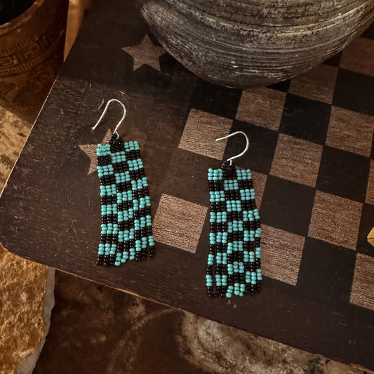 Cabin Check Earring