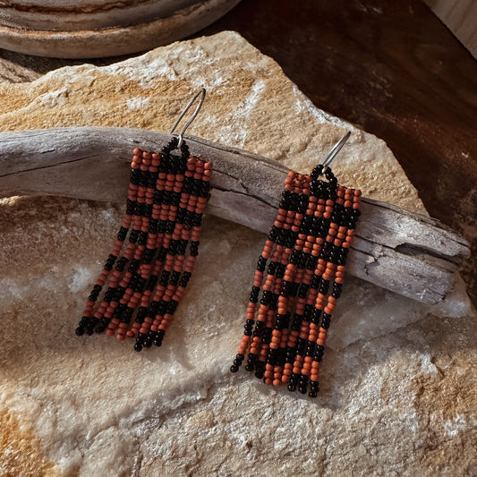 Cabin Check Earring