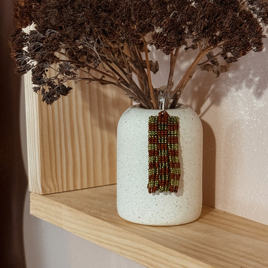 Cabin Check Earring